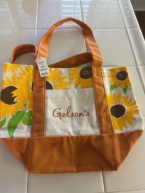 Sunflower Canvas Tote in Orange and Yellow
